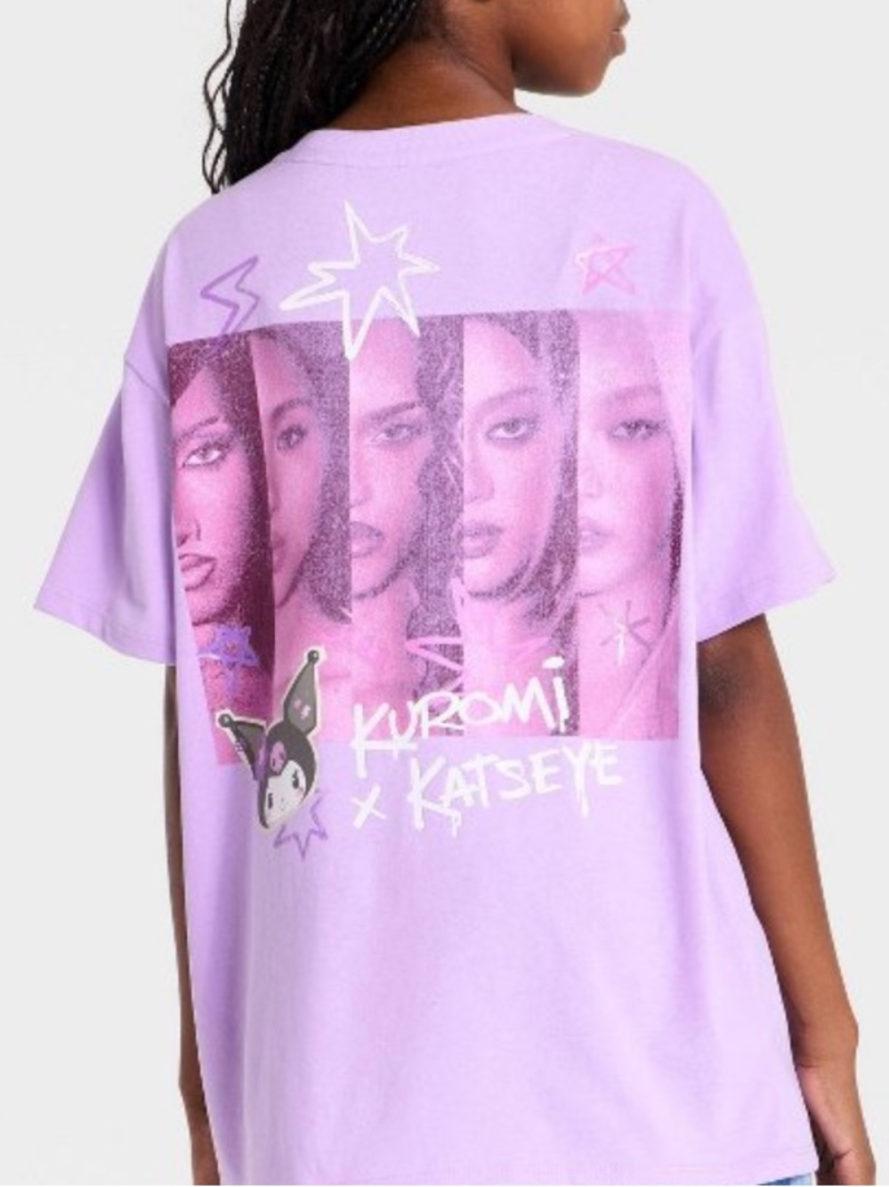 Katseye Kuromi collection purple short sleeve graphic tee - Picture 3 of 5